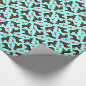 私はBoykinの私のスパニエル犬を愛します ラッピングペーパー (角)