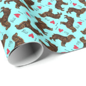 私はBoykinの私のスパニエル犬を愛します ラッピングペーパー (ロールコーナー)