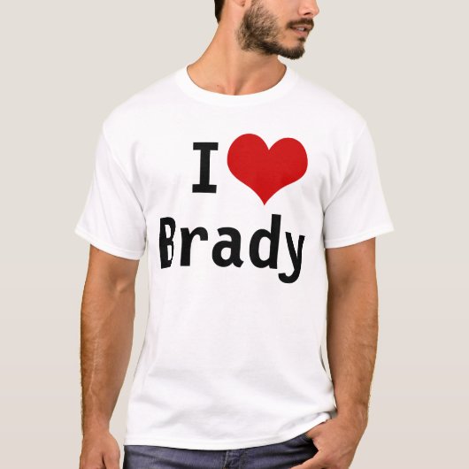 私はBradyを愛します Tシャツ (正面)