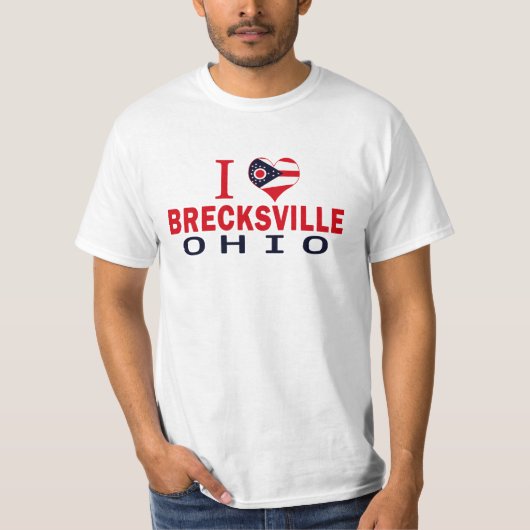私はBrecksville、オハイオ州を愛します Tシャツ (正面)