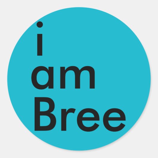 私はBree Sticker (青) ラウンドシール (正面)