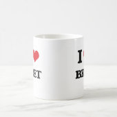 私はBretを愛します コーヒーマグカップ (中央)