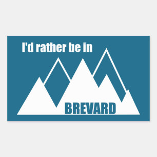 私はBrevard North Carolina Mountainにいるほうがいい 長方形シール