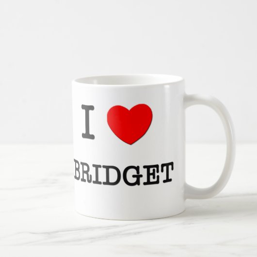 私はBridgetを愛します コーヒーマグカップ (右)
