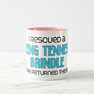 私はBrindle Treeingテネシー州を救助しました(メス犬) ツートーンマグカップ