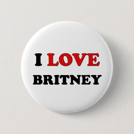 私はBritneyを愛します 缶バッジ (正面)