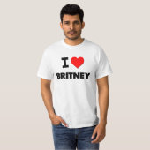 私はBritneyを愛します Tシャツ (正面フル)