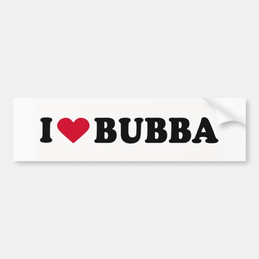 私はBUBBAが大好き バンパーステッカー (正面)
