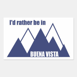 私はBuena Vista Colorado Mountainにいるほうがいい 長方形シール