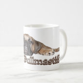 私はBullmastiffの私のマグを愛します コーヒーマグカップ (正面右)