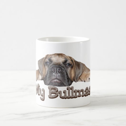 私はBullmastiffの私のマグを愛します コーヒーマグカップ (中央)
