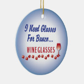 私はbuncoの…ワイングラスのオーナメントのためのガラスを必要とします セラミックオーナメント (右)