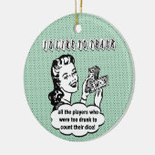 私はBunco飲まれたプレーヤーを感謝していすことを望みます セラミックオーナメント (左)