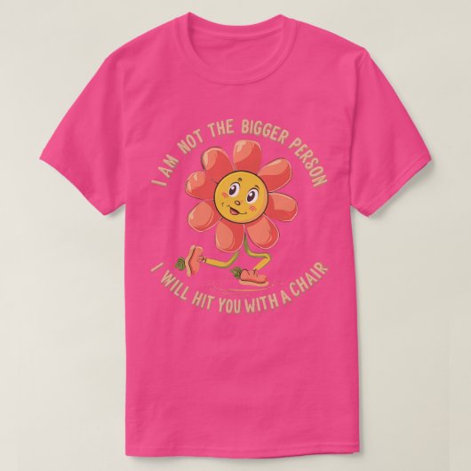 私はcであなたを殴る大きな人ではない tシャツ (デザイン正面)