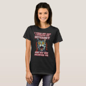 私はCでインターネットを発明したと猫に言おもしろいった Tシャツ (正面フル)