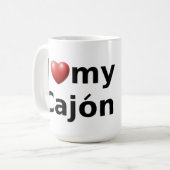 私はCajonの私のマグを愛します コーヒーマグカップ (正面左)