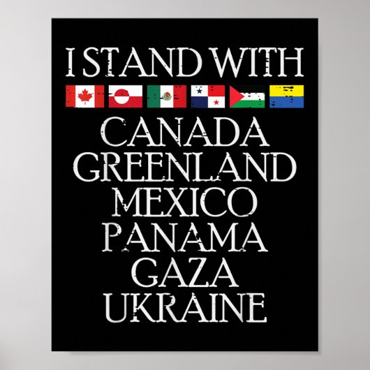 私はCanda Greenland Mexico Ukraine Men Woと共に立つ ポスター (正面)