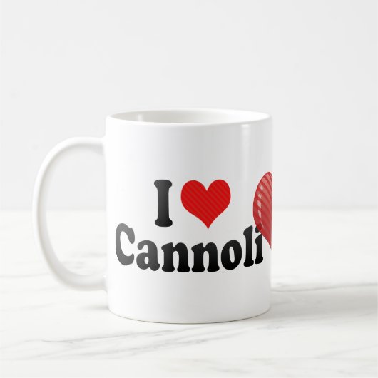 私はCannoliを愛します コーヒーマグカップ (左)
