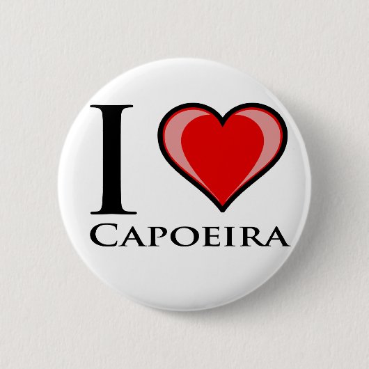 私はCapoeiraを愛します 缶バッジ (正面)