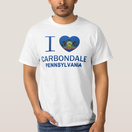 私はCarbondale、PAを愛します Tシャツ (正面)