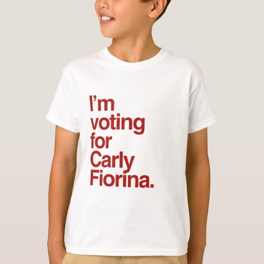 私はCarly Fiorina 2016の投票をしている Tシャツ (正面)