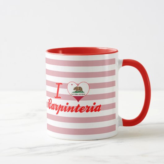 私はCarpinteria、カリフォルニアを愛します マグカップ (右)