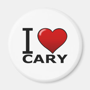 私はCARY、NC -ノースカロライナ--を愛します マグネット