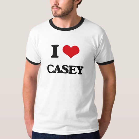 私はCaseyを愛します Tシャツ (正面)