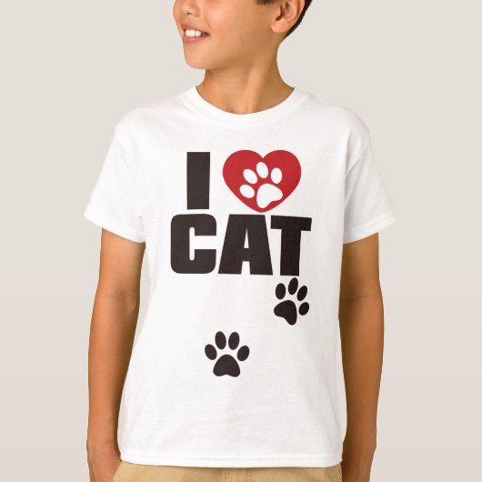 私はCATを愛します Tシャツ (正面)