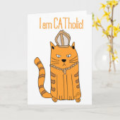 私はCATholicです カード (黄色い花)