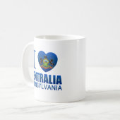 私はCentralia、PAを愛します コーヒーマグカップ (正面左)
