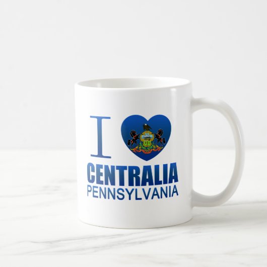 私はCentralia、PAを愛します コーヒーマグカップ (右)