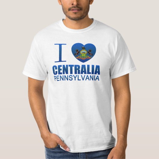 私はCentralia、PAを愛します Tシャツ (正面)