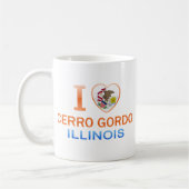 私はCerro Gordo、ILを愛します コーヒーマグカップ (左)
