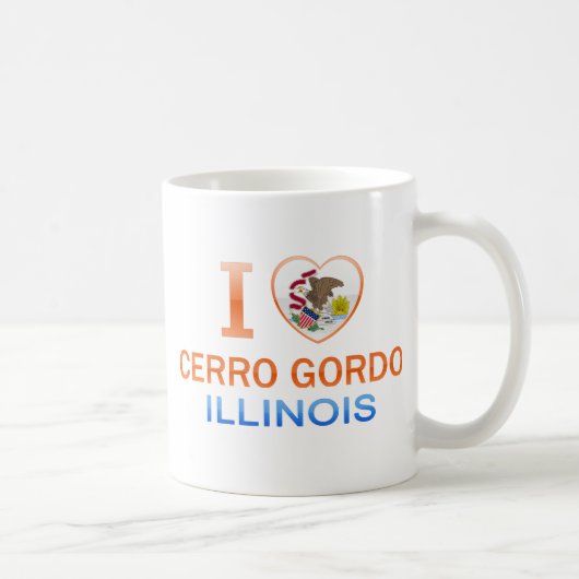 私はCerro Gordo、ILを愛します コーヒーマグカップ (右)