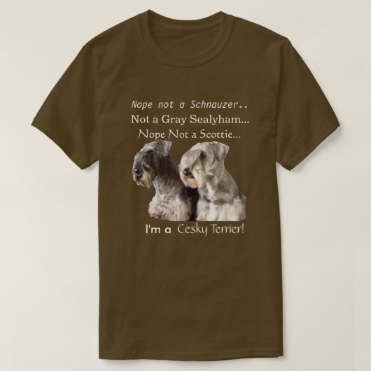 私はCeskyテリアです Tシャツ (デザイン正面)