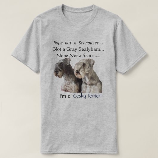 私はCeskyテリアです Tシャツ (デザイン正面)