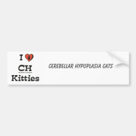 私はCHの猫ちゃんのバンパーステッカーを愛します バンパーステッカー