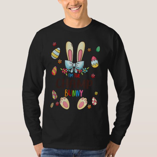 私はChamp Bunny Easter Day Matching Family Egg Tシャツ (正面)