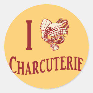 私はCharcuterieを愛します ラウンドシール