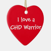 私はCHDの戦士のオーナメントを愛します セラミックオーナメント (右)