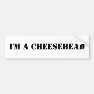 私はcheeseheadです バンパーステッカー