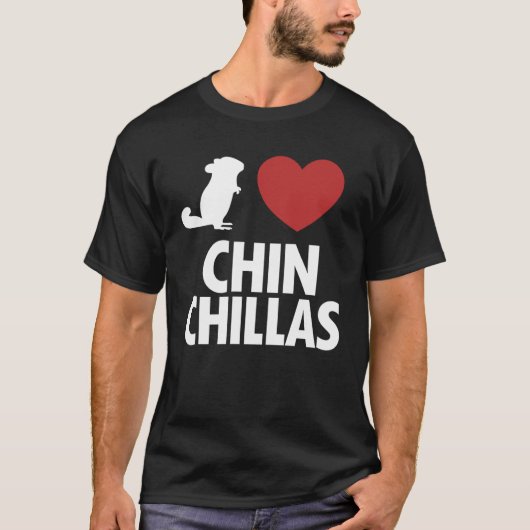 私はChinchillas Longtail Long Hair Brider Chinが大好き Tシャツ (正面)