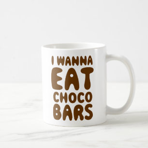 私はChocoのバーを食べたいと思います コーヒーマグカップ