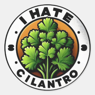 私はCilantro 3"ステッカーが嫌い ラウンドシール