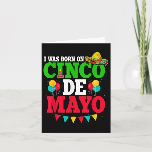 私はCinco 生まれ De Mayo Fiesta誕生日に行った カード (正面)