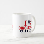 私はCircleville、オハイオ州を愛します コーヒーマグカップ (正面右)
