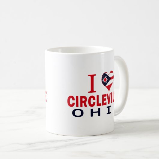 私はCircleville、オハイオ州を愛します コーヒーマグカップ (正面右)