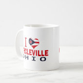 私はCircleville、オハイオ州を愛します コーヒーマグカップ (正面左)