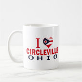 私はCircleville、オハイオ州を愛します コーヒーマグカップ (左)